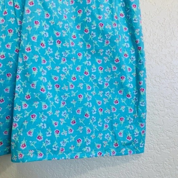 GAP kids girls dress beige color block ruffle  sleeveless  floral dress size L - Picture 5 of 10